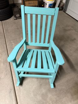 Kids wooden rocking chair
