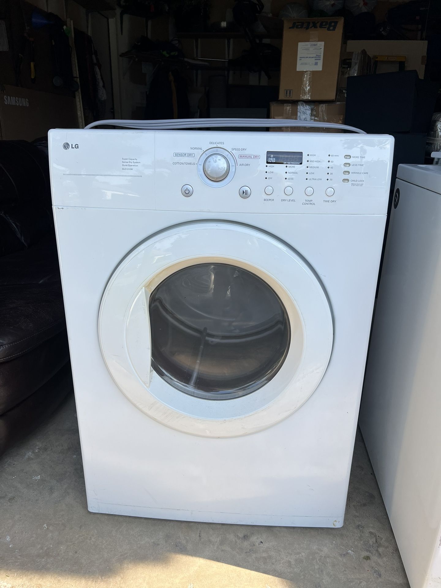LG DRYER (stackable) Mod DLE1310W for Sale in Pflugerville, TX OfferUp