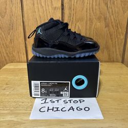Nike Air Jordan Retro 11 XI Gamma Blue Black Toddler TD 8C Baby 378040-047 NEW