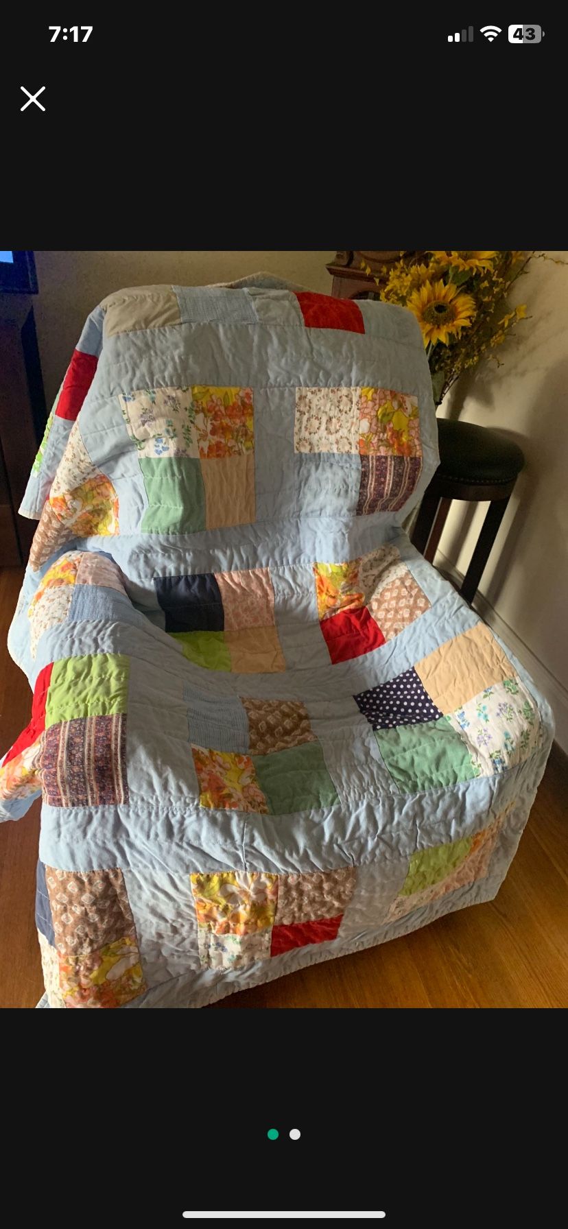 Twin Homemade Quilt