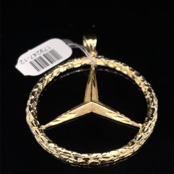 10KT Yellow Gold Mercedes Pendant 6.50g 179247/12