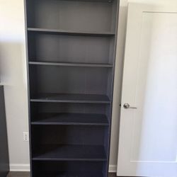 Bookcase, Black Oak Effect, 31 1/2x11x79 1/2