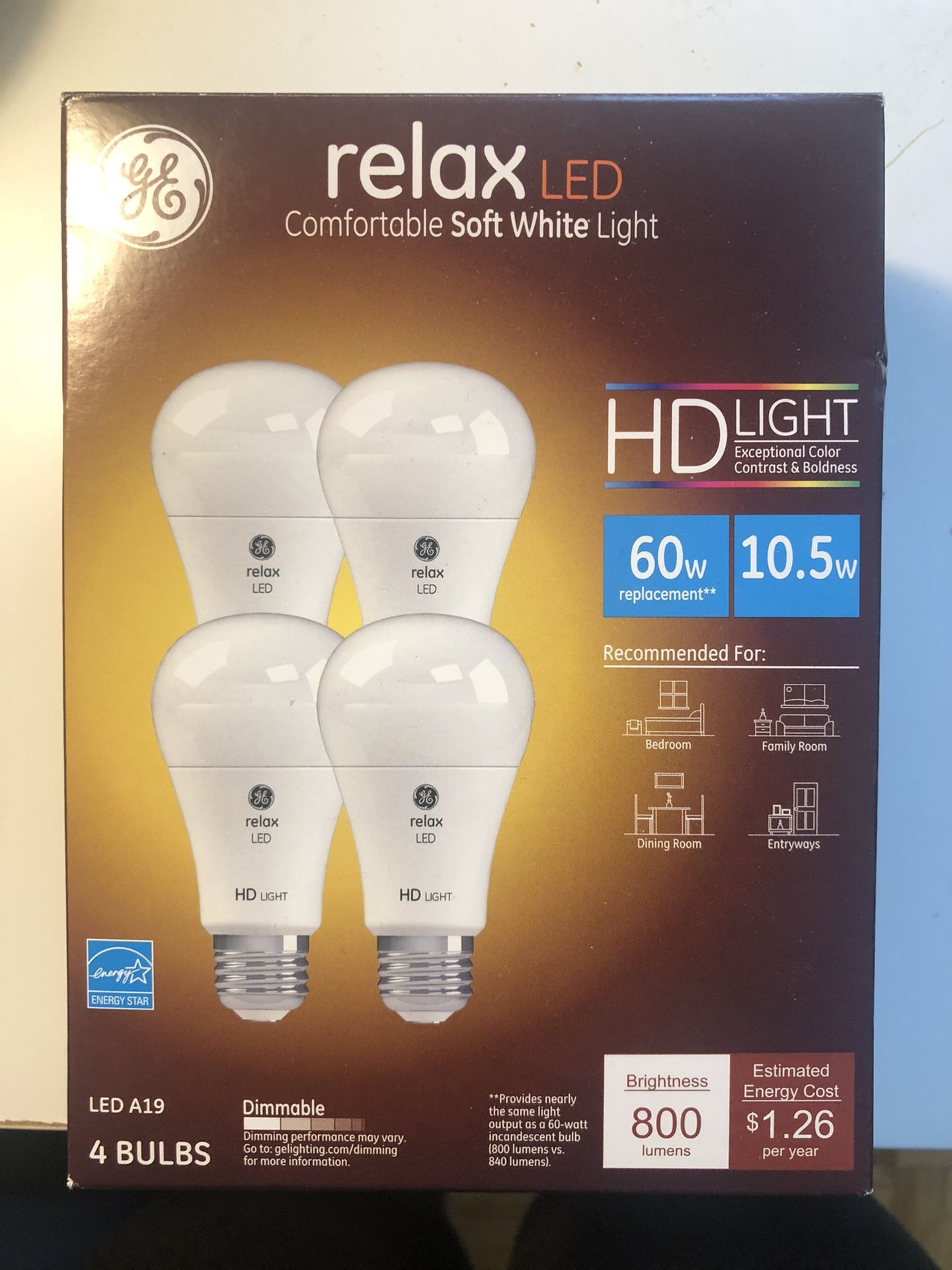 Three New Relax Light Bulbs $5 Soft White
