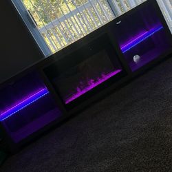 75-80 Inch Fire Place Tv Stand