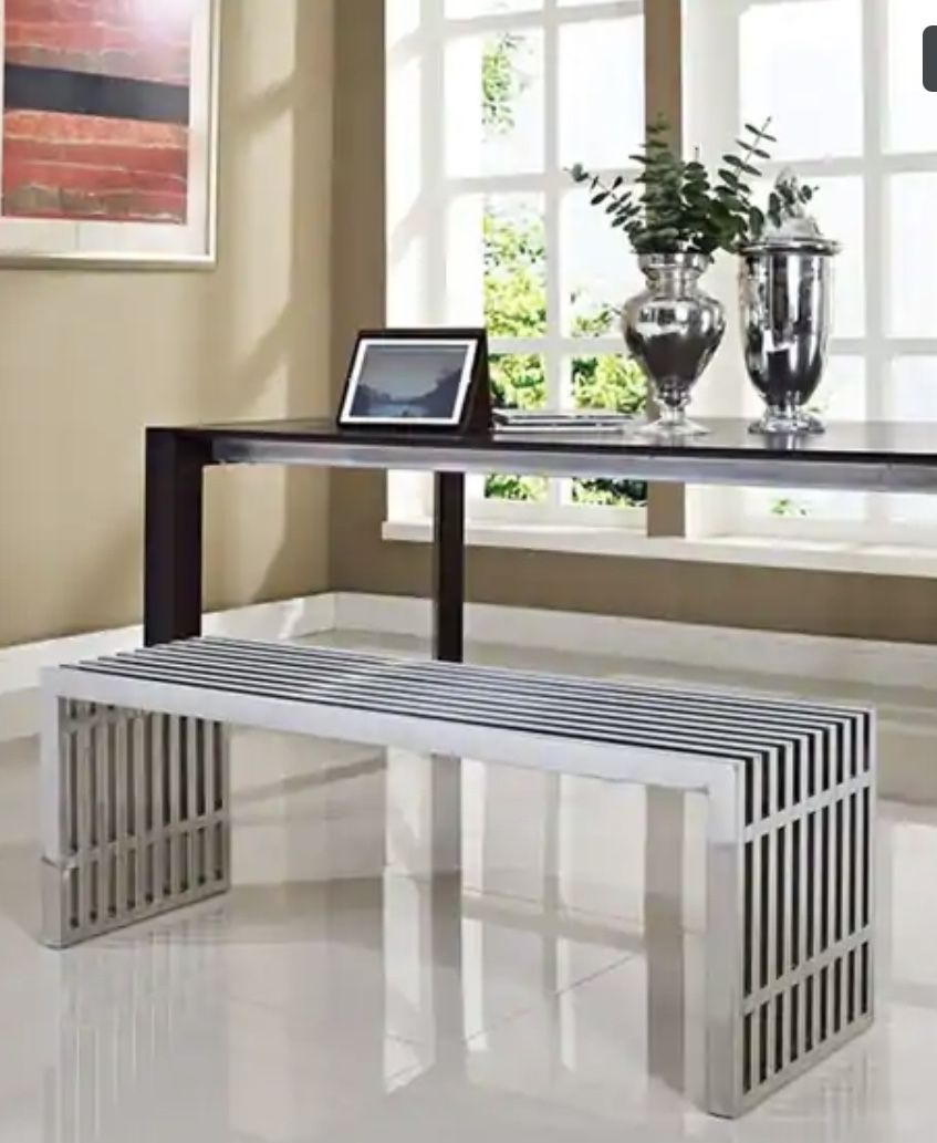 Large Stainless Steel (chrome) Bench