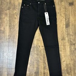 Purple Brand Skinny Denim Jeans”P001”Classic Black Raw Wash🖤|Size 34