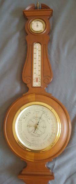 Vintage Airguide Wall amounted weather Station - Solid Mahogany wood