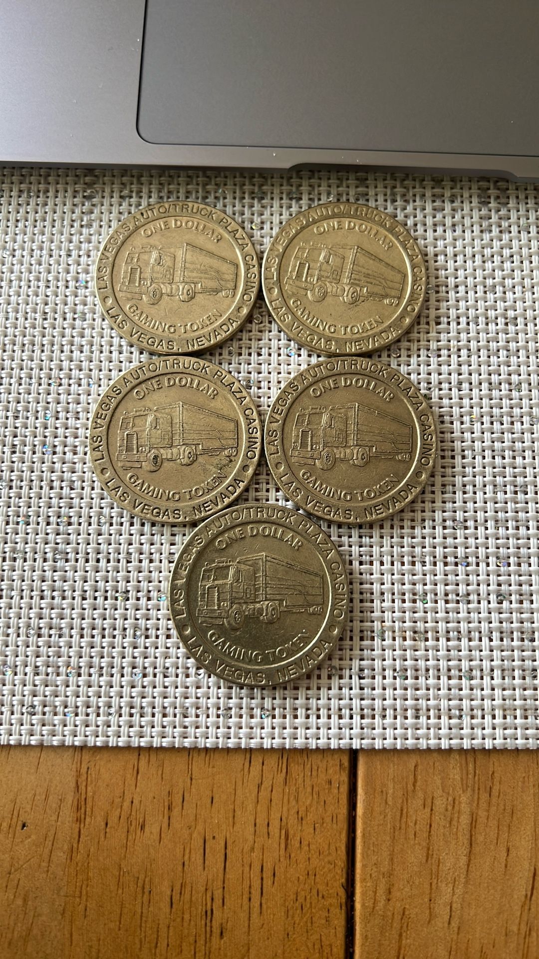 5 Old Las Vegas Gaming Tokens