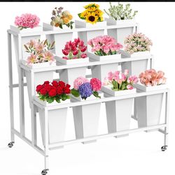 12 Bucket Flower Display Stand