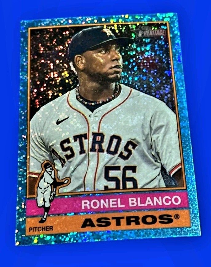Ronel Blanco, Houston, Light Blue Sparkle Chrome, 2025 Topps Heritage, #310