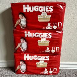 Huggies Little Snugglers Diapers Newborn, 31 Count, 3 For $20