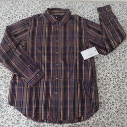 Levi's Men's Premium Made & Crafted New Standard Shirt in Denali plaid-M Sample