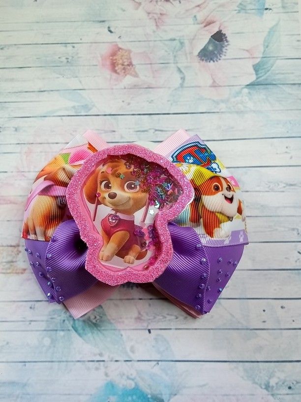 Sky Hair Bow/ Paw Patrol Hair Bow