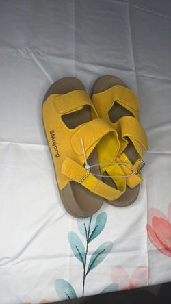 SMajong Yellow Strap Sandals