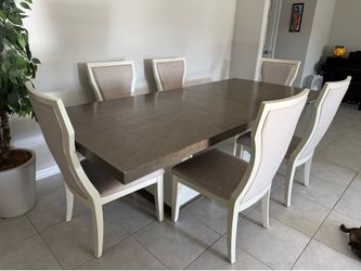 Dining table and 6 chairs