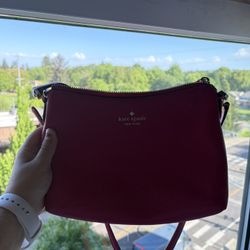 Kate Spade New York Pebble Leather Crossbody | Magenta Pink | Like New
