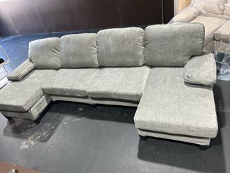 Anabei Washable 4-Seat Modular Sectional Sofa with Dual Chaise – Gray – New Open Box – Assembled