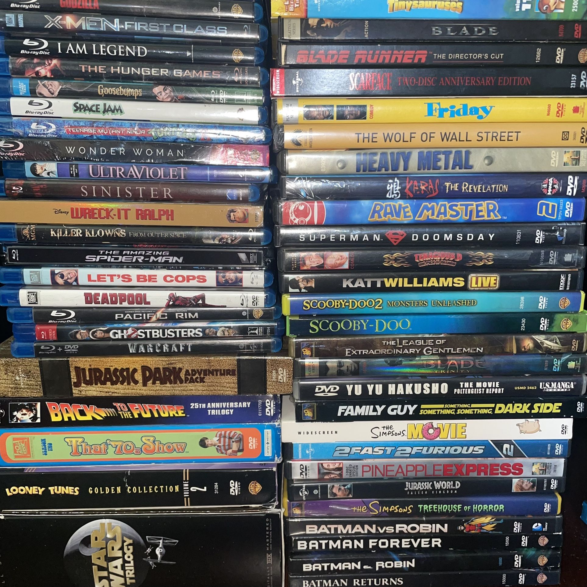 Blu-ray DVD Movies Series Marvel DC Disney 