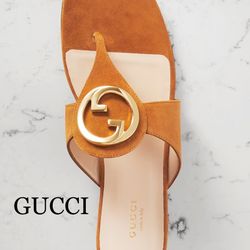 Gucci Embellished Suede Sandals Size 10/40