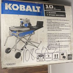 Kobalt 15-Amp 10-in-Blade Corded Sliding Table Tile Saw with Stand