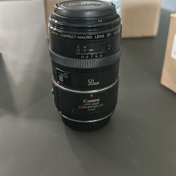 Canon EF compact-macro, 50mm 1:2.5 lens , with life-size converter