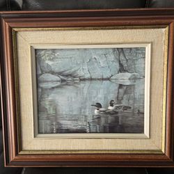 Vintage Frame with Mallard Print (removable)