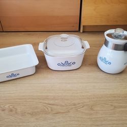 Corning Ware blue set