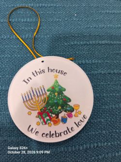 Hanukkah Christmas Ornament Interfaith Holiday Decoration