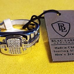 Sterling Silver Men Ring Size 12