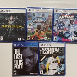 5 Unopened /Sealed Ps5 Games