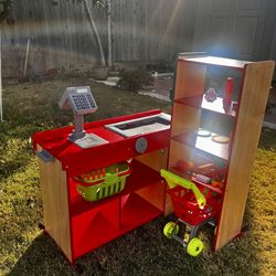 Wooden Kids Grocery Store Cash Register Play set