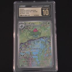 Ivysaur CGC Pristine 10 – Japanese Pokémon 151 Art Rare Slab