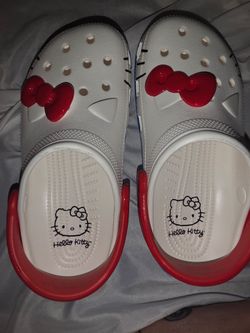 Hello kitty crocs, size 4, brand new, anniversary edition