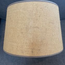 Vintage Mid Century Tweed Burlap Lampshade 
