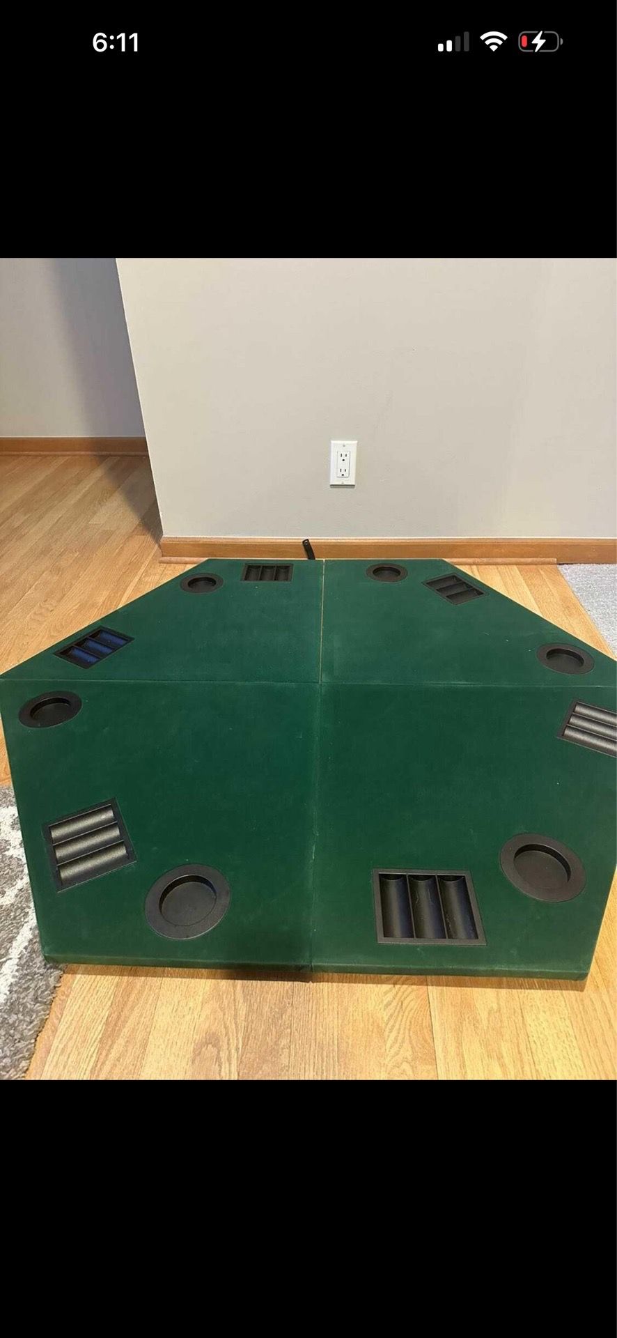 6 players folding poker table