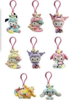 Sanrio Hello Kitty & Friends Flocked Collection Hangers Mystery Pack RANDOM Figuring in Box