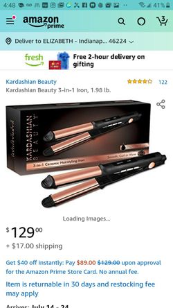 Kardashian Beauty 3-in-1 ceramic hairstyling Iron, Smooth, curl or wave