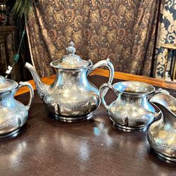 Antique Pairpoint Tea Set