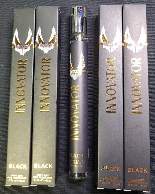 4 New Men's Innovator Cologne Travel Body Mist Fragrance 1.16 Fl Oz