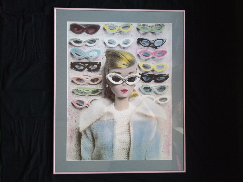 Vintage Barbie Fine Art Photograph Large Poster Size Print on Archival Paper Matted and Framed with Glass