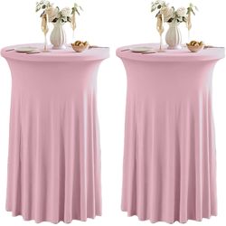 Pink cocktail table covers elegant  32x43”
