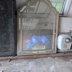 Decorative Vintage Mirror. Powder Coated Steel