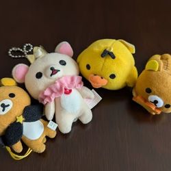 Rilakkuma gashapon key strap set