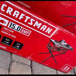 New In Box Craftsman Table Saw With Folding Stand