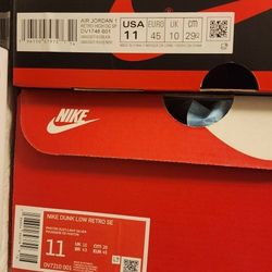 SEE DESCRIPTION New DS Never Worn Jordan, Nike, Dunk.  SEE DESCRIPTION 