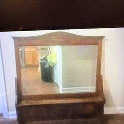 ANTIQUE WASHING BASIN MIRROR TOP 