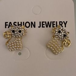 Fashion, Jewelry,  Cat earrings