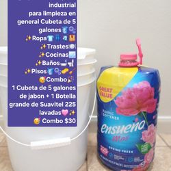 Jabon Liquido Industrial Para Limpieza En General Y Suavitel 225 Lavadas
