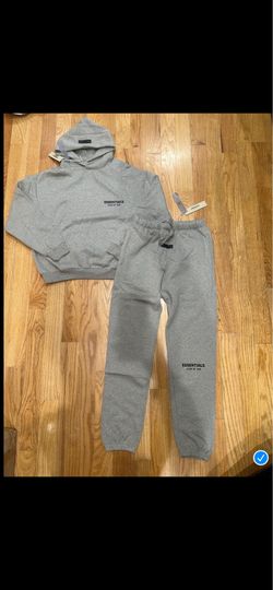 ESSENTIALS FEAR OF GOD dark oatmeal grey Hoodie and Sweatpants Set size medium