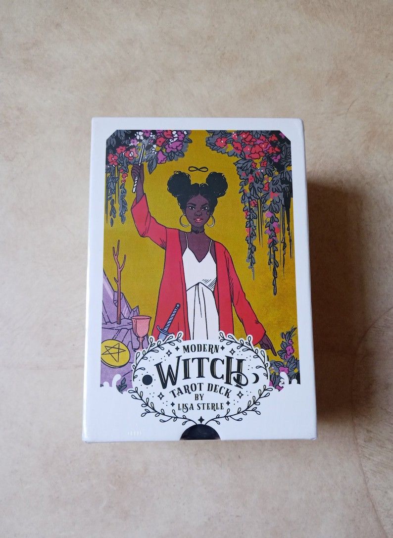Modern Witch Tarot Deck By Lisa Sterle 78 Card Deck with Introductory Booklet, Divination, Metaphysics
